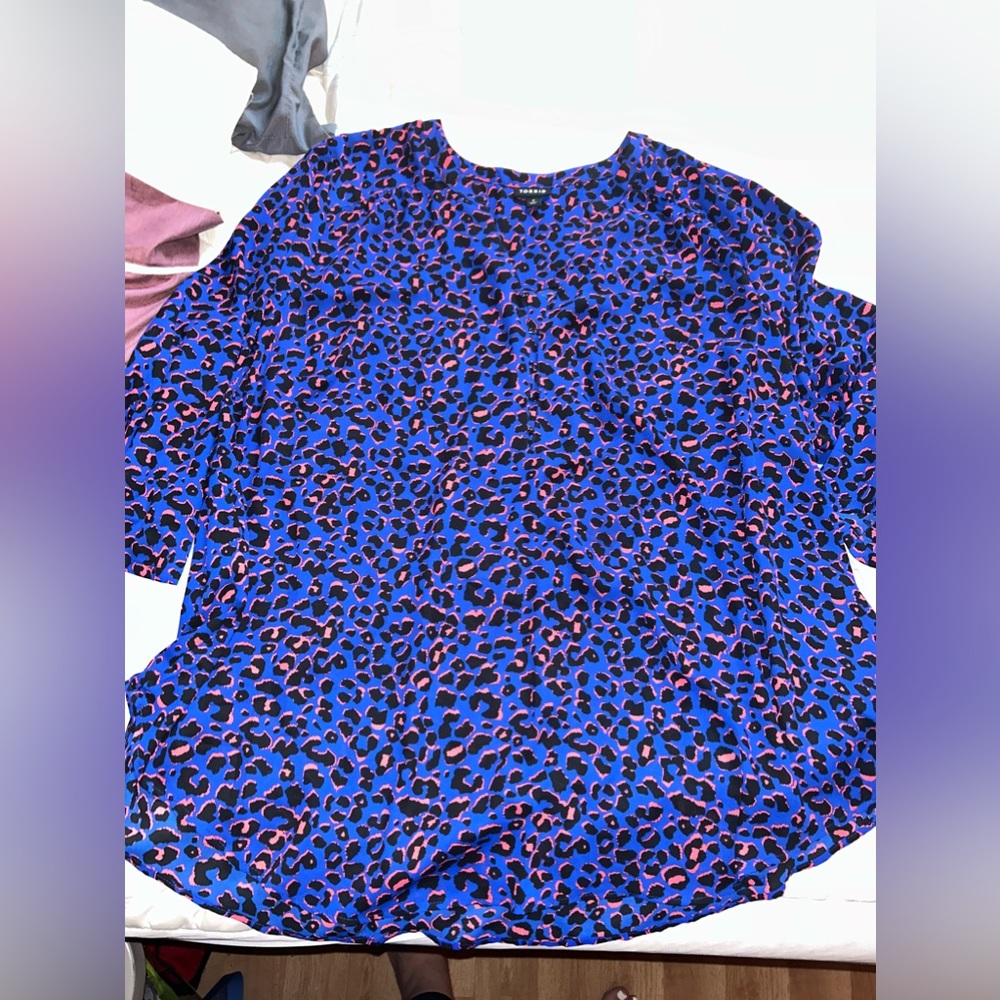 torrid cheetah print blouse
